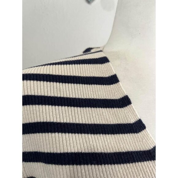 Eddie Bauer Ribbed Striped 3/4 Sleeve Sweater Blouse Size Large - Picture 4 of 8